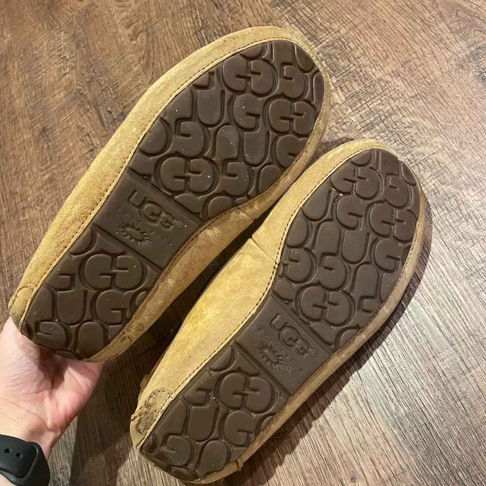 UGG Tan Suede Moccasin Slippers - Picture 6 of 7